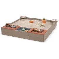 Muddy Buddy Sandkasten Wild mit Dach warmgrau/puderrosa