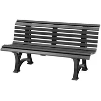 Proregal Gartenbank Jamaika | 3-Sitzer | Graphitgrau HxBxT 80x150x64cm