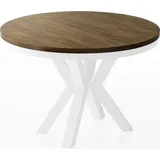WFL GROUP Esstisch, Alteiche, Rund,Rund, 120x76x120 cm, Esszimmer, Tische, Esstische