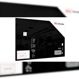 ALLboards Glas-Magnettafel 150,0 x 100,0 cm Schwarz
