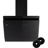 KKT KOLBE A+++ Dunstabzugshaube 60 cm 782 cbm/h | Umluft | Abluft | Kopffrei | Wandhaube | Schräghaube | Schwarz | Glas | Nachlaufautomatik | Sens... - Schwarz