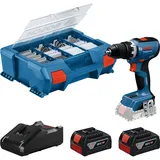 Bosch GSR 18 V-65 inkl. 2 x 4,0 Ah + L-Case, 82-tlg. Zubehör