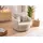 S-Style Drehsessel Ted Cord 107 x 94 x 100 cm Beige drehbar mit Kissen