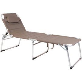 Lex XXL Sonnenliege 200 x 70 x 45 cm taupe klappbar