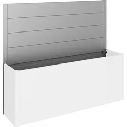 Sichtschutzelement BIOHORT, grau (quarzgrau, metallic), H:91cm, Stahlblech, Zaunelemente, für Hochbeet DaVinci