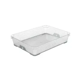 KEEEPER Stapelkörbchen grau B/H/L: ca. 26,5x7x36 cm, - Grau