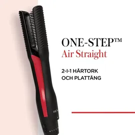 Revlon Glätteisen One-Step Air Straight Glättbürste, Warm, Schwarz, Rot