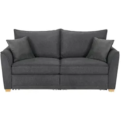 Einzelsofa  Polly de Luxe , grau , Maße (cm): B: 201 H: 95 T: 104