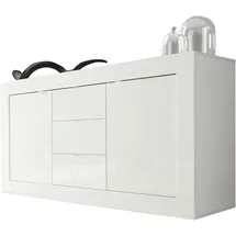 Home Affaire Sideboard Basic 160 x 86 x 43 cm Weiß hochglanz