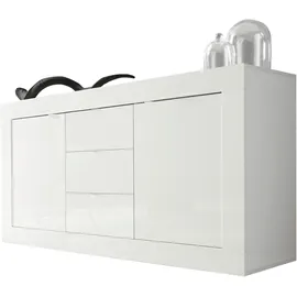 Home Affaire Sideboard Basic 160 x 86 x 43 cm Weiß hochglanz