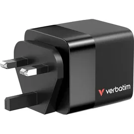 Verbatim Gan Charger 65W 2xUSB-C PD,1xUSB-A, retrac. Cable 32217