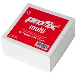 profix® multi Wischtuch, 30 x 33 cm, hochweiß 005 228 , 1 Karton = 12 Pakete à 50 Tücher = 600 Tücher