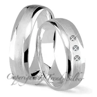 Trauringe123 Trauring Hochzeitsringe Verlobungsringe Trauringe Eheringe Partnerringe aus 925er Silber mit Stein, J- 38 64