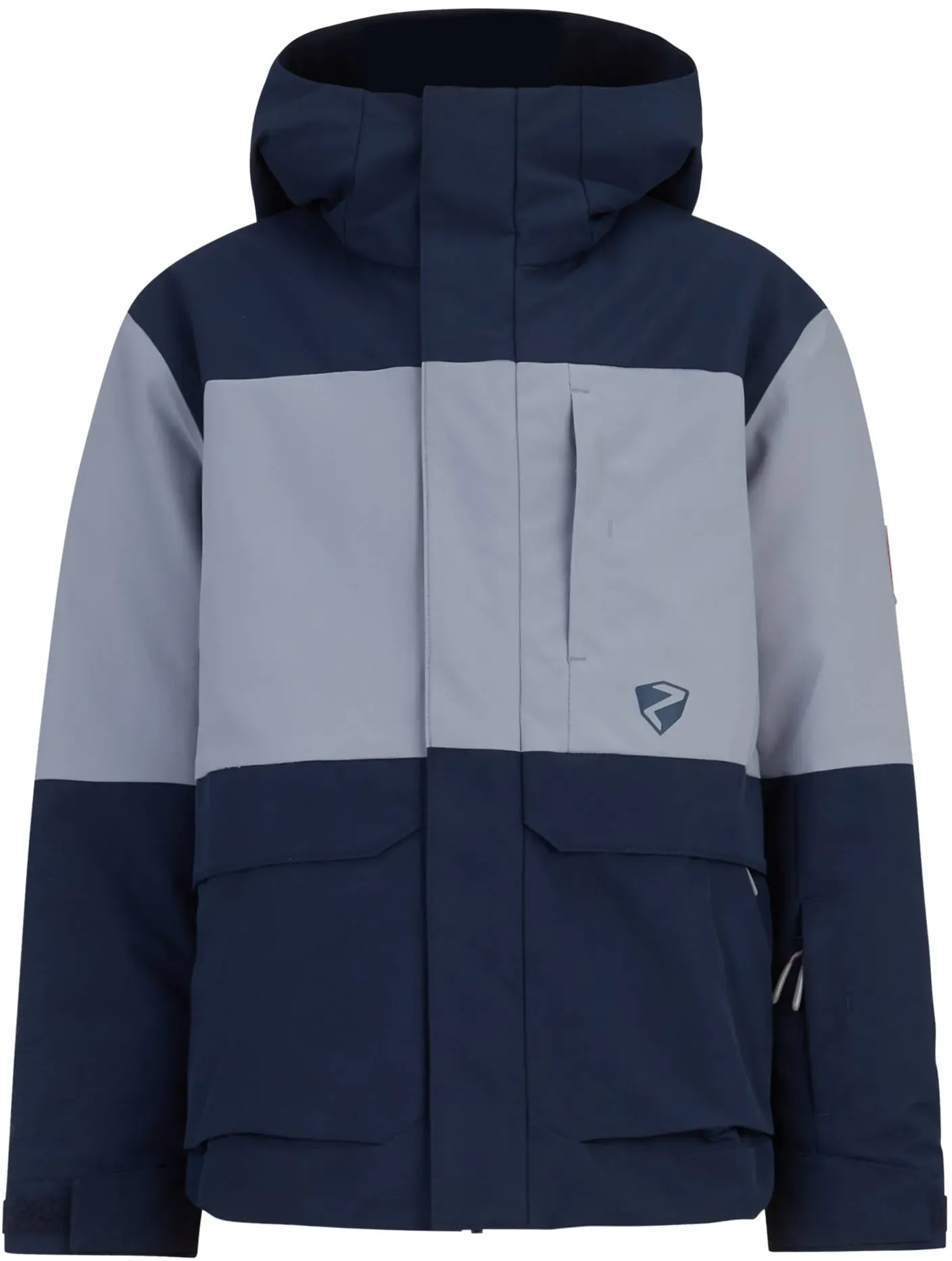 Skijacke ZIENER "ALIM", Kinder, Gr. 152, blau (navy), Farbe: deep olive: Obermaterial: 100% Polyester, Farbe: schwarz: Obermaterial: 1. 100% Polyester, 60% polyester, 40% polyester (recycled), Fb: dark navy: Obermaterial: 1. 72% polyester, 28% polyester (recycled) 2. 100% polyester; Futter: 1. 100% Polyamid, 2. 100% Polyester;Wattierung: 100% Polyester, Jacken