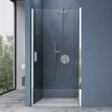 doporro Duschtür Nischentür dusche Duschabtrennung Duschkabine 85x195cm ESG-Sicherheitsglas Duschtür Klarglas Einzeltür mit Hebe- und Senkmechanismus
