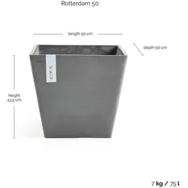 Ecopots Rotterdam 50 x 50 x 43,8 cm Grau