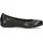 CAPRICE Damen Ballerinas aus Leder Flach, Schwarz (Black Nappa), 39 EU