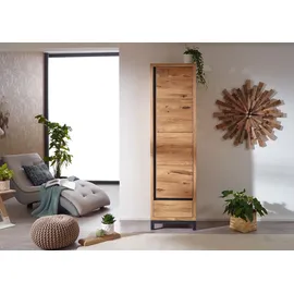 Massivmoebel24 Garderobenschrank Wildeiche 56 x 40 x 205 cm Beige