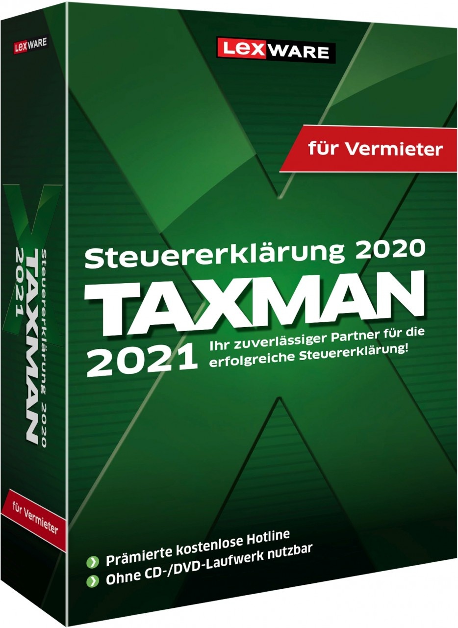 Lexware TAXMAN 2021 für Vermieter | Sofortdownload + Produktschlüssel