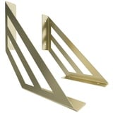 sossai® Wandregalhalter 2er Set Design Regalträger Truss in Gold, 2-tlg. goldfarben 2,1 cm x 20 cm