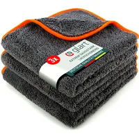 Glart Mikrofasertücher Auto 3er Set, Poliertuch Auto saugstark & weich, 40x40cm, Microfasertuch Autopflege Auto Mikrofasertuch & Trockentuch Auto polieren - Mikrofaser Trockentuch Poliertücher orange