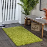 Surya Home Shaggy Berber Teppich - Flauschiger Teppich für Wohnzimmer, Flurteppich, Grau Grün