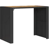 vidaXL Garten-Bartisch 145 x 80 x 110 cm Schwarz