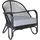 Hofmann Living And More Loungesessel Handgeflochten Polyester 1 x 1 x 1 cm Schwarz mit Kissen