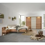 Dieter Knoll Schlafzimmer, Eiche, Champagner, Holz, Glas, Textil, Holzwerkstoff, furniert, teilmassiv, 6 Fächer, 180 cm, gepolstertes Kopfteil, Schlafzimmer, Komplette Schlafzimmer