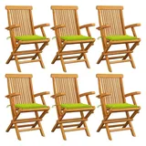 vidaXL Gartenstuhl 59 x 114,5 x 27,8 cm grün 6 St.