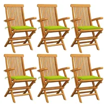 vidaXL Gartenstuhl 59 x 114,5 x 27,8 cm grün 6 St.