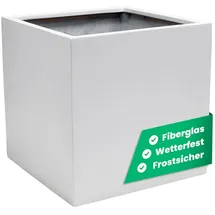 Vivanno Pflanzkübel Block 40 x 40 x 40 cm weiß