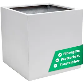 Vivanno Pflanzkübel Block 40 x 40 x 40 cm weiß