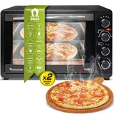 Mini Backofen 45L mit Drehspieß Umluft Ofen Pizza Tisch Camping Klein Groß 2000W