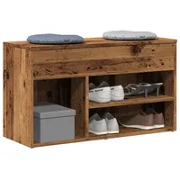 VidaXL Schuhbank Altholz-Optik 80x30x45 cm Holzwerkstoff