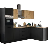 BASIC by Balculina Winkelküche Turin L-Form 270 cm schwarz