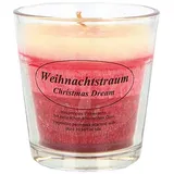 Kerzenfarm Hahn Duftkerze im Glas, Weihnachtstraum, 100% pflanzliches Stearin, KERZENFARM HAHN, mit reinen ätherischen Ölen, Brenndauer ca. 24h