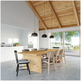 Sollux Lighting Casco 3-flg. E27 40 cm schwarz/natur Holz