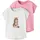 NAME IT T-Shirt NAME IT "NMFVOTIA 2P CAPSL TOP", Mädchen, Gr. 92, rosa (hellweiß pack:pink drink), Jersey, Obermaterial: 100% Baumwolle, loose fit normal, Rundhals, Shirts T-Shirt, Baumwolle, loose fit