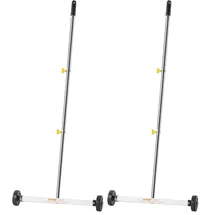 Vevor Magnetkehrer Magnetkehrmaschine mit Rädern 43 cm, 4,5 kg Tragkraft, Magnetbesen mit verstellbarem Griff, zum Aufheben von Nägeln und Schrauben, Reinigung für Garagen, Dachprojekte