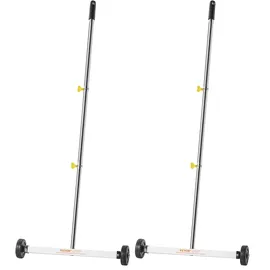 Vevor Magnetkehrer Magnetkehrmaschine mit Rädern 43 cm, 4,5 kg Tragkraft, Magnetbesen mit verstellbarem Griff, zum Aufheben von Nägeln und Schrauben, Reinigung für Garagen, Dachprojekte