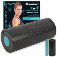 Donic Schildkröt Schildkröt 960237 - Massagerolle 2in1, 2-teilig, Kunststoff, Faszienrolle, Selbstmassageset