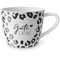 La Vida Tasse Kaffeetasse Teetasse Tasse Maxi Becher für dich la vida „Gute Laune“, Material: Porzellan