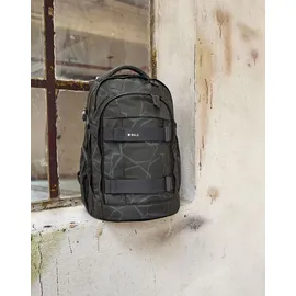 Lässig Bold Origin Schulrucksack mit Reflektoren und höhenverstellbarem Rückenteil/School Backpack Bold Edges grey