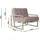 s-style möbel Loungesessel Tampa Bouclé 70 x 80 x 80 cm Rosa