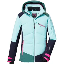 KILLTEC Mädchen Skijacke/Funktionsjacke wasserdicht mit Kapuze und Schneefang KSW 403 GRLS SKI JCKT, mint, 128, 42071-000
