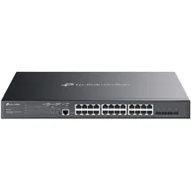 TP-Link TL-SG3428MP 28-Port Gigabit L2+ Managed Switch mit 24 PoE+ Ports (384 Watt, Zentrales Cloud-Management, In Omada-SDN integriert, IPv6-Unterstützung, Sicheres Netzwerk) Schwarz, v2.0