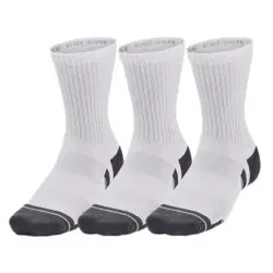 Under Armour Unisex. 1379528 3er-Pack weiße Baumwollsocken (M), Heimtextilien, Sportlich, Baumwolle, Laufen, Multisport