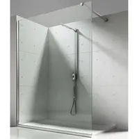 Aloni Walk In Dusche Begehbare Duschwand Glas Duschabtrennung Duschtrennwand Glastrennwand Glaswand mit NANO-Beschichtung (BxH) 1200 x 2000 mm