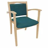 einrichtungsdesign24 Armlehnstuhl Alexander Holz blau